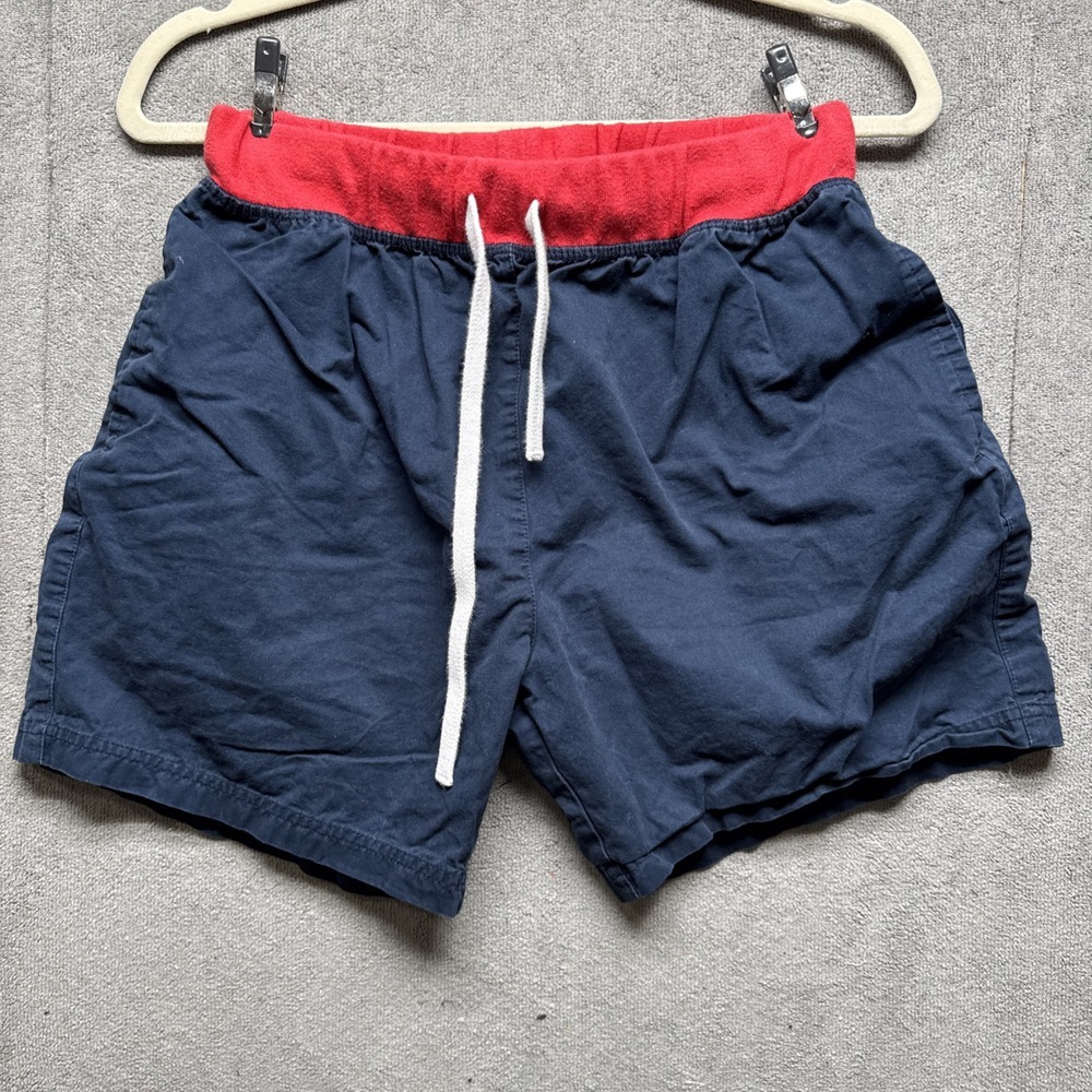 chubbies shorts mens medium‎ navy blue red drawstring 5.5 board quick dry pool